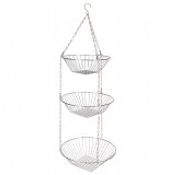 Corbeille de fruits à suspendre - 3 paniers - métal