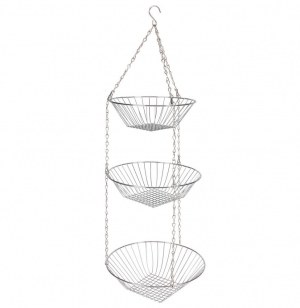 Corbeille de fruits à suspendre - 3 paniers - métal
