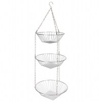 Corbeille de fruits à suspendre - 3 paniers - métal