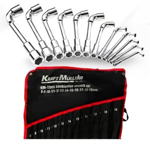JEU DE CLES COMBINEES PIPE KM-12PCS 8MM A 19 MM KM-4000