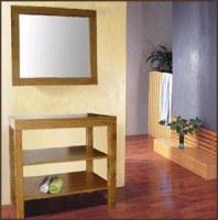 Meuble de salle de bain chêne complet