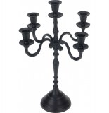 Chandelier pour 5 bougies - baroque - noir