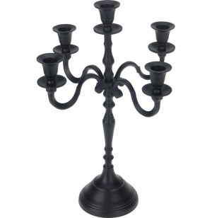 Chandelier pour 5 bougies - baroque - noir