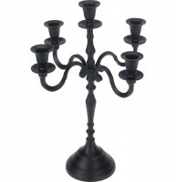Chandelier pour 5 bougies - baroque - noir