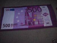 SERVIETTE PLAGE BILLET 500 EURO CA CARTONNE