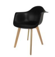 Fauteuil scandinave - noir