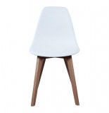Chaise scandinave avec pieds en bois - blanc