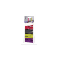 Pinces à linge - lot de 24 - colorées