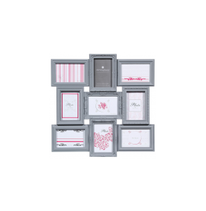 Pèle-mêle 9 photos romance - gris - décoration