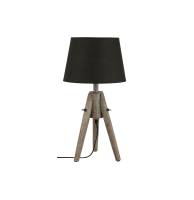 Lampe bois abats-jour - cone miry - h 46 cm