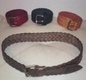 CEINTURE CUIR ARTISANAL (tréssée pantalon)