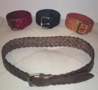 CEINTURE CUIR ARTISANAL (tréssée pantalon)