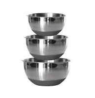 Bol acier - lot de 3 - gris