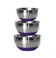 Bol acier - lot de 3 - violet