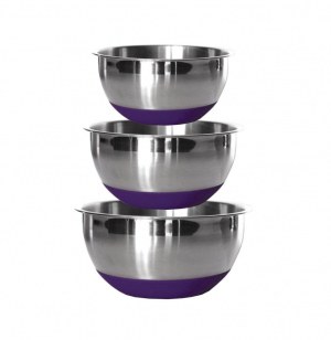 Bol acier - lot de 3 - violet