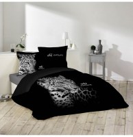 Parure de lit 3 pièces - wild nature - 240 x 220 cm - douceur d'inté