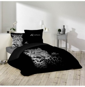 Parure de lit 3 pièces - wild nature - 240 x 220 cm - douceur d'inté