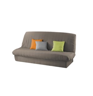 Housse clic clac matelassée avec bande de socle - taupe