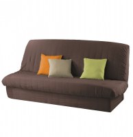 Housse clic clac matelassée avec bande de socle - brun