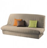 Housse clic clac matelassée avec bande de socle - lin