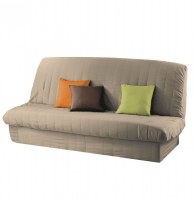 Housse clic clac matelassée avec bande de socle - lin