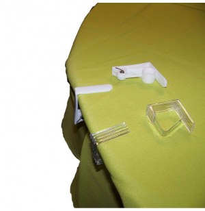 Lot de 4 pinces transparentes - métal/plastique