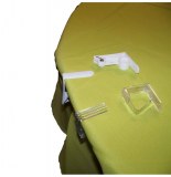 Lot de 4 pinces transparentes - métal/plastique