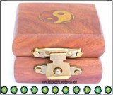 Boîte petit ying yang en boi travail incrusté fait main artisanat grossiste boutique en ligne