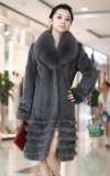 Manteau manches longues en renard Gris