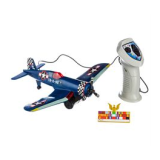 Avion télécommandé militaire bleu - jouets enfants