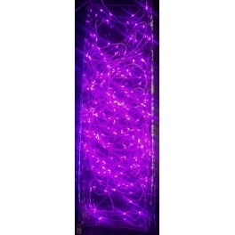 Guirlande cascade intérieur 700 led - 3,5 m - rose