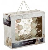 Kit de boules de no Ğl - 42 pièces - blanc