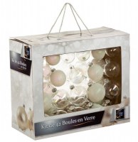 Kit de boules de no Ğl - 42 pièces - blanc