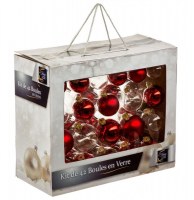 Kit de boules de no Ğl - 42 pièces - rouge