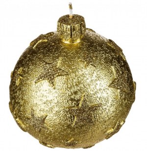 Bougie boules de no Ğl - d 9 cm - or