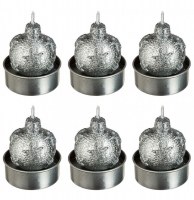 Bougie boule de no Ğl - lot de 6 - etoile