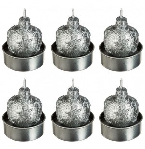 Bougie boule de no Ğl - lot de 6 - etoile