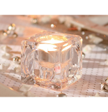 Photophore glaçon - verre - led