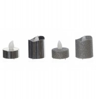 Bougie led - lot de 16 - argent