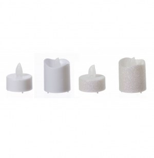 Bougie led - lot de 16 - blanc