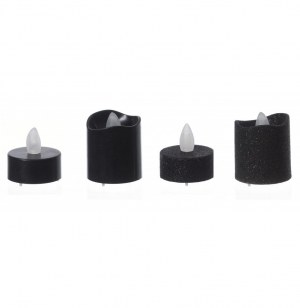 Bougie led - lot de 16 - noir