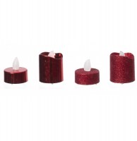 Bougie led - lot de 16 - rouge
