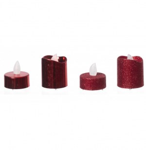 Bougie led - lot de 16 - rouge