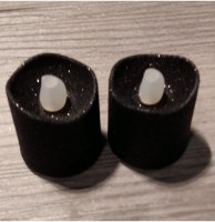 Bougie en cire - led - lot de 2 - noir