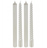 Bougie bâton - lot de 4 - blanc