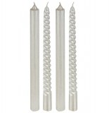 Bougie bâton - lot de 4 - blanc