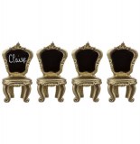 Cavalier de table - résine - lot de 4 - or