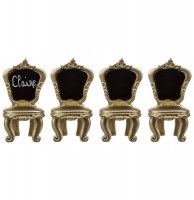 Cavalier de table - résine - lot de 4 - or