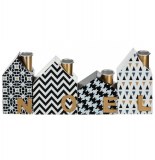 Photophore maison - lot de 4 - bois