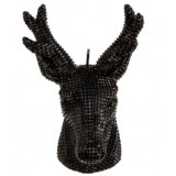 Tête de renne - bougie - noir